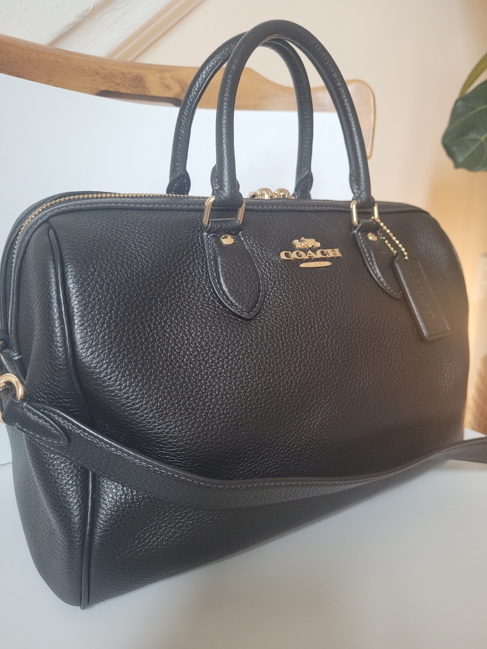 COACH Rowan Large Satchel Black CV960